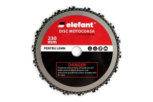 Disc motocoasă cu lanț de drujbă 230x25.4 mm – ELEFANT - Img 1