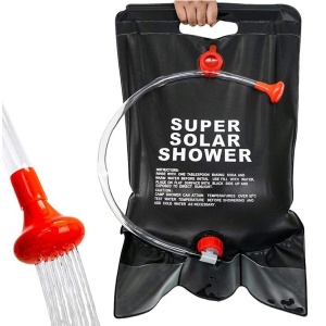 Dus solar suspendat pentru camping sau plaja, capacitate 20l, culoare Neagra - Img 3