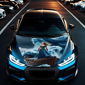 Folie Capota Auto "Hood Art" rezistenta la exterior, marime M (165 x 120cm) - Cod: AVX-CAPOTA-013M - Img 1