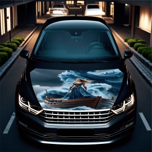 Folie Capota Auto "Hood Art" rezistenta la exterior, marime M (165 x 120cm) - Cod: AVX-CAPOTA-013M - Img 2