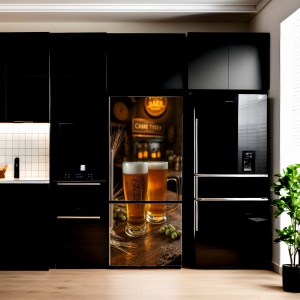 Folie imprimata color pentru decor Frigider, dimensiune 200 x 90cm, model: AVX-FR34 - Img 1