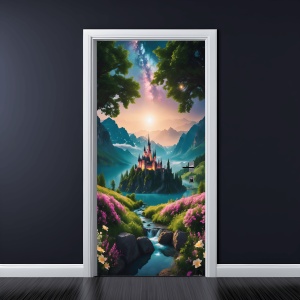 Folie imprimata color pentru decor Usa, dimensiune 200 x 90cm, model: AVX-DR15 - Img 1