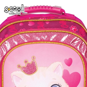 Ghiozdan ergonomic CUTE KITTY, 40.5x29x13.5 cm - S-COOL - Img 2