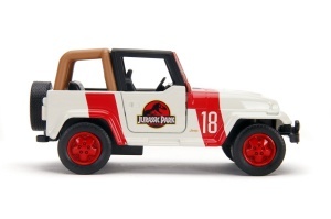 JURASSIK PARK DINO MASINUTA METALICA JEEP WRANGLER SCARA 1:32 - Img 3