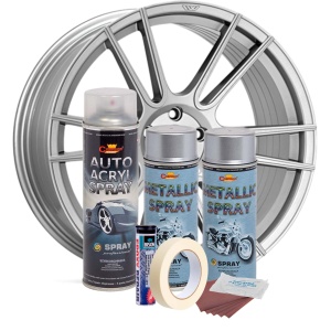Kit complet reparatie si vopsire jante culoare Argintiu Metalizat, V2 - Img 2