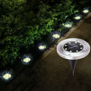 Lampa Solara estetica exterioara de gradina, cu 16 LED-uri, cu suport scurt - Img 2