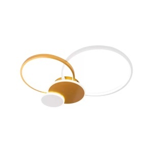 Lustra LED cu telecomanda KILLIAN 80W, 4 Cercuri, lumina Rece/Calda/Neutra, Dimabila, Auriu Alb - Img 1