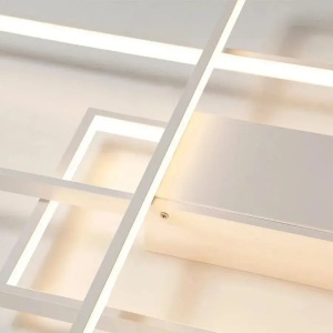 Lustra LED cu telecomanda LANDYN 71W, lumina Rece/Calda/Neutra, Dimabila, Alb - Img 2