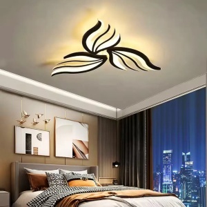 Lustra LED cu telecomanda SAKURA 37W, 3 Petale, lumina Rece/Calda/Neutra, Dimabila, Alb - Img 2