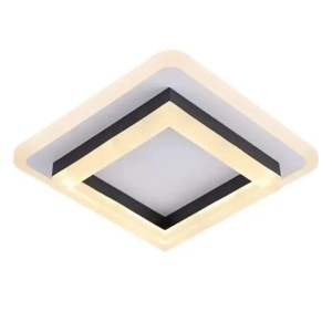 Lustra LED SOLENA Patrata Alb Negru, 15W, Lumina Rece/Calda/Neutra - Img 2