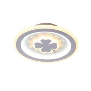 Lustra LED TRIFOI RGB ROZA 24W, lumina Rece/Calda/Neutra, Alb - Img 1