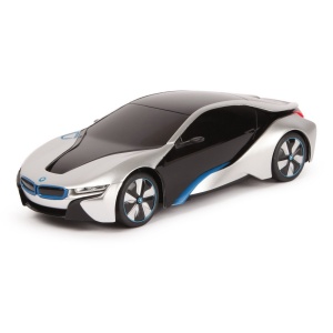 MASINA CU TELECOMANDA BMW I8 ARGINTIE SCARA 1 LA 24 - Img 3