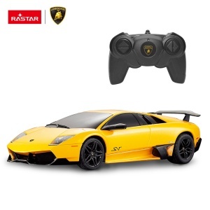 MASINA CU TELECOMANDA LAMBORGHINI MURCIELAGO LP670 GALBEN CU SCARA 1 LA 24 - Img 1