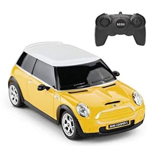 MASINA CU TELECOMANDA MINI COOPER GALBENA CU SCARA 1 LA 24 - Img 2