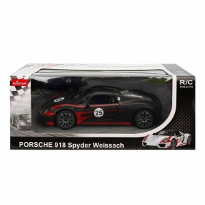 MASINA CU TELECOMANDA PORSCHE 918 SPYDER WEISSACH NEGRU SCARA 1 LA 14 - Img 1