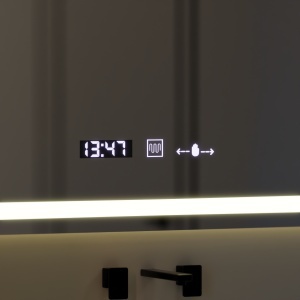 Oglinda LED Rectangulara 120x80cm Verite MotionGlow Marcello, Sistem Dezaburire, Ceas & Termometru, Dimabila - Img 2