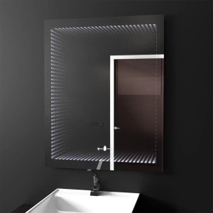 Oglinda LED Rectangulara, 60x80cm, Morrin Senzor MotionGlow Marcello, Efect 3D - Img 2