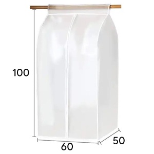 Organizator protectie haine, dimensiune 90 x 60 x 50 cm. culoare transparent, material textil - Img 4