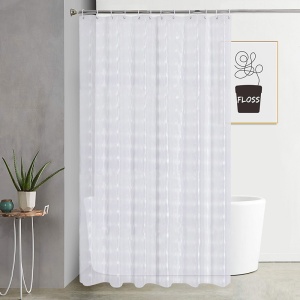 Perdea de dus semitransparenta din PEVA, dimensiune 180 x 180 cm - Img 1