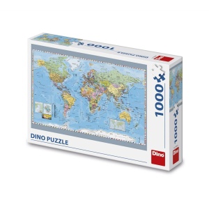 Puzzle 1000 piese, Harta politica a lumii - DINO TOYS - Img 1