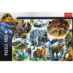 PUZZLE TREFL 1000 JURASSIC WORLD PE URMELE DINOZAURILOR - Img 3