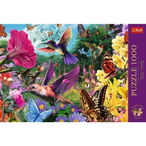 PUZZLE TREFL 1000 PREMIUM PLUS TEA TIME GRADINA CU COLIBRI - Img 3