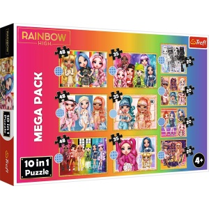 PUZZLE TREFL 10IN1 RAINBOW HIGH PAPUSILE FASHION - Img 1