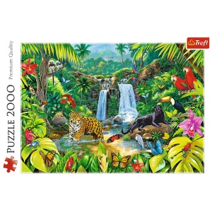 PUZZLE TREFL 2000 PADUREA TROPICALA - Img 3