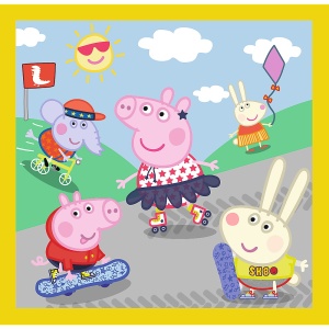 PUZZLE TREFL 3IN1 PEPPA PIG O ZI ANIVERSARA - Img 2