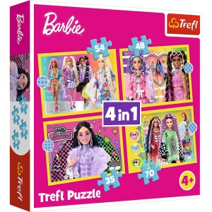 PUZZLE TREFL 4IN1 BARBIE MINUNATA LUME - Img 1