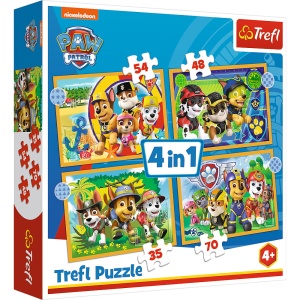 PUZZLE TREFL 4IN1 PATRULA CATELUSILOR - SARBATORILE - Img 1