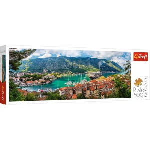 PUZZLE TREFL 500 PANORAMA ORASUL KOTOR MUNTENEGRU - Img 1