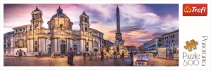 PUZZLE TREFL 500 PANORAMA PIATA NAVONA DIN ROMA - Img 3