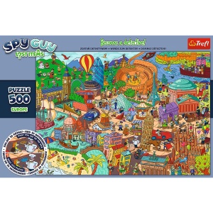 PUZZLE TREFL 500 SPY GUY OBIECTE PIERDUTE IN EUROPA - Img 3
