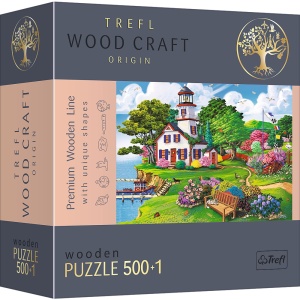 PUZZLE TREFL DIN LEMN 500+1 PIESE PORTUL IN TIMPUL VERII - Img 1