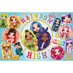 PUZZLE TREFL PRIMO SUPER SHAPE XXL 160 RAINBOW HIGH PRIETENELE COLORATE - Img 2