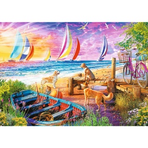 PUZZLE TREFL UFT 1000 BARCILE PE MARE - Img 2