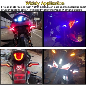 Set 2 lampi Semnalizare Moto, model BUMERANG, cu 2 functii, pozitie si semnalizare, tensiune 12V - Img 6