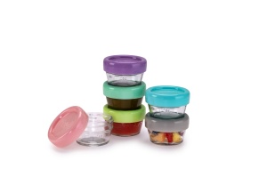SET 6 RECIPIENTE STICLA PENTRU HRANA BEBE, MELII, 59 ML - Img 1