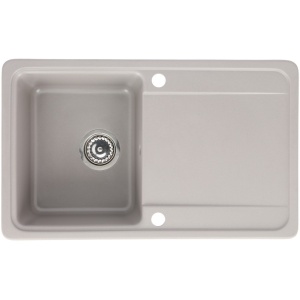 Set chiuveta bucatarie CasaBlanca Sara granit cu 1 cuva + baterie GREY4H, gri - Img 2