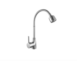 Set chiuveta masca ,inox,cuva stanga, 80x50 cm, baterie lebada flexibila cu sifon de scurgere - Img 2