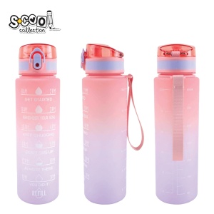 Sticla apa 700 ml, MOTIVATIONALA, PLASTIC, LIGHT PINK GRADIENT, 25.10x6.9CM- S-COOL - Img 1