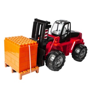 Stivuitor+palet cuburi - PowerTruck, 48x22x23 cm, Wader - Img 1