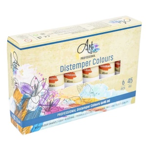 Tempera Art, ROSU, 45ml, 6 buc/set - ARTLINE - Img 1