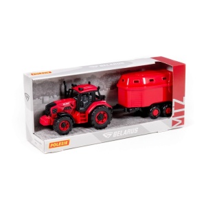 Tractor cu remorca animale, 40x11.5x17 cm, Polesie - Img 1