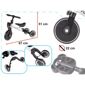 Tricicleta TRIKE FIX MINI, 3in1 adaptabila, culoare Alba - Img 3