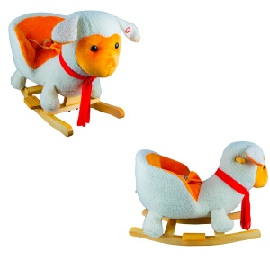 Balansoar pentru bebelusi, Oita, lemn + plus, 60x34x45 cm - Img 2