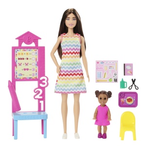 BARBIE SET DE JOACA PAPUSA BARBIE SATENA FACE CARIERA PROFESOARA - Img 2