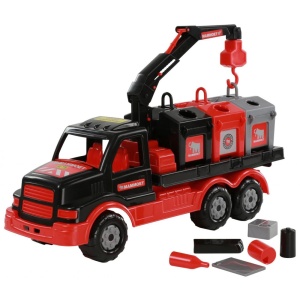 Camion salubrizare+pubele - Mammoet, 47x18x23 cm, Polesie - Img 2