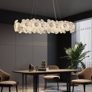 Candelabru Cristal Cadenza Allegro, 20x E14, Inaltime reglabila, Auriu - Img 1